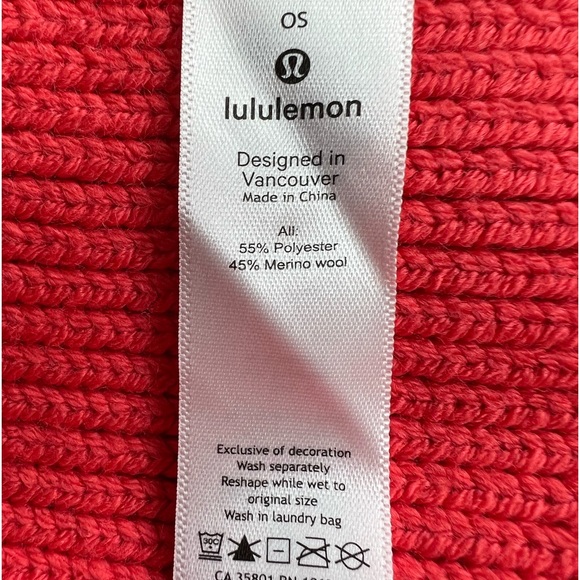 NWT Lululemon Texture Play Scarf~Savannah / Watermelon Red - Picture 6 of 7